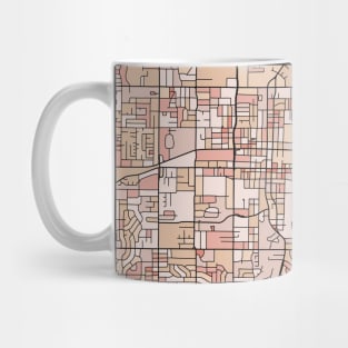 Arlington Map Pattern in Soft Pink Pastels Mug